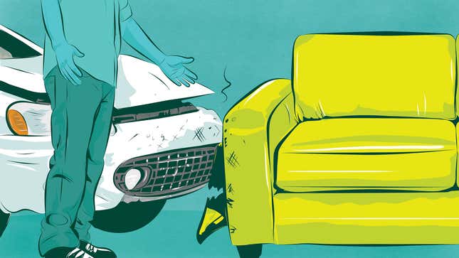 Image for article titled Who&#39;s Responsible When A Couch In The Road Causes An Accident?