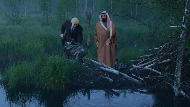 Image for article titled ‘We Will Never Speak Of This Again,’ Says Trump To Mohammed Bin Salman As They Dump Khashoggi’s Body Into New Jersey River