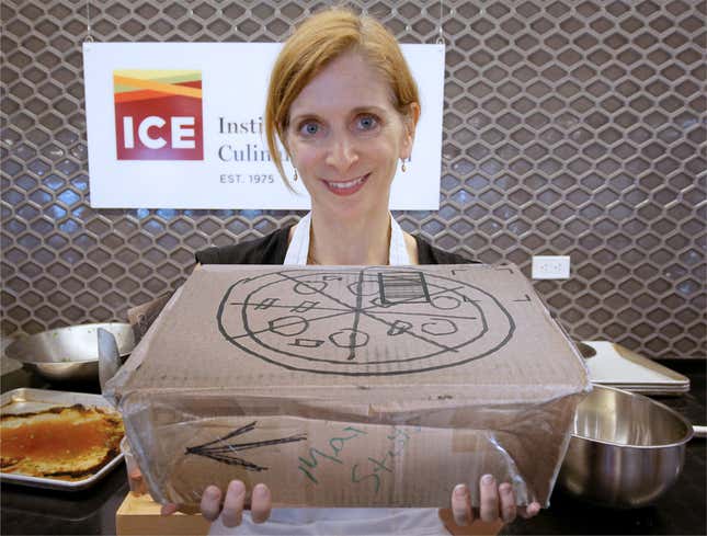 Image for article titled Increasingly Unhinged Melissa Clark Instructs ‘New York Times’ Readers How To Make Pizza From Old Cardboard Box