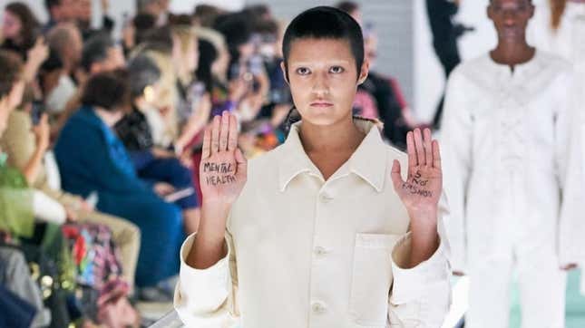 Image for article titled Gucci Model Talks About Transforming the Runway Into a Protest