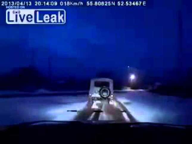 Dashcam Chase Ends When Russian Supercop Chases Down Car On Foot