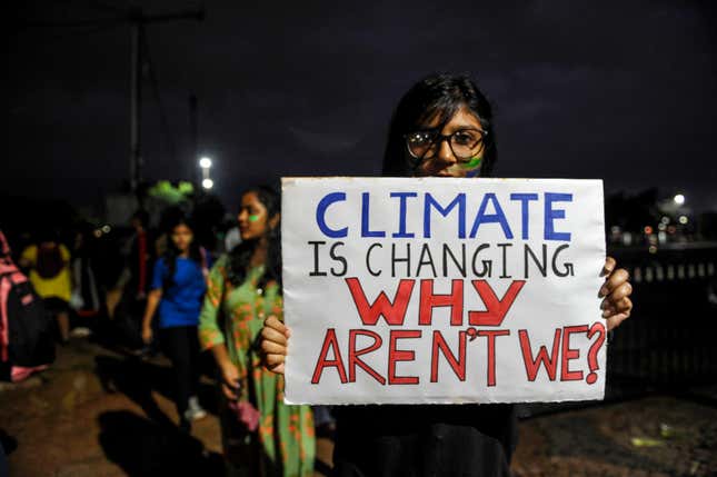 “Fridays for Future” in Hyderabad on September 20, 2019.