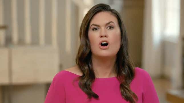 Image for article titled Just a Few Observations From Sarah Huckabee Sanders's Long-Ass Campaign Announcement Video
