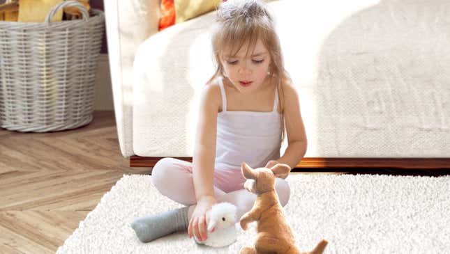Image for article titled 3-Year-Old Pretending Stuffed Animals Having Big Fight About Accidental Pregnancy