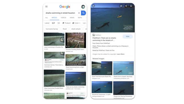 Image for article titled Google Is Adding Fact-Checking Labels to Image Search