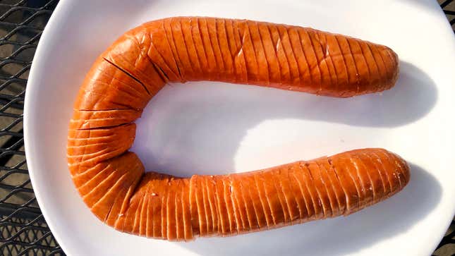 Image for article titled Hasselback Kielbasa makes you proud to be an American