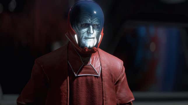 Palpatine posthumously delivers orders to activate Operation Cinder via Sentinel Droid in Battlefront II.
