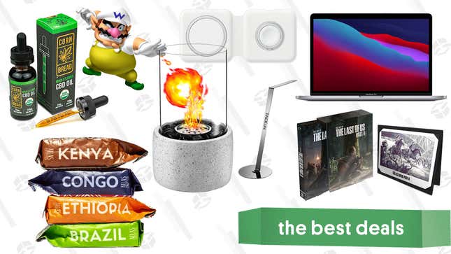 Image for article titled Thursday&#39;s Best Deals: M1 MacBook Pro, Free Atlas Coffee Club Bag, Tacklife Tabletop Fire Pit, Cornbread Hemp CBD, The Last of Us Part II Art Book, and More