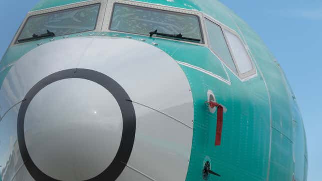 A Boeing 737 MAX 8 airplane pictured outside the company’s factory on March 22, 2019 in Renton, Washington. 