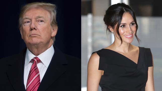 Image for article titled Of Course Donald Trump Doesn&#39;t Like Meghan Markle, a Self-Confident Woman of Color