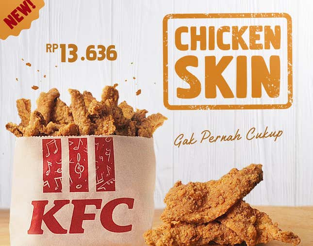 Image for article titled KFC Is Now Serving Chicken Skin In Indonesia