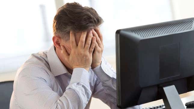 Image for article titled Report: Putting Head In Hands And Moaning Quietly Still Best Way To Get Through Next Several Seconds