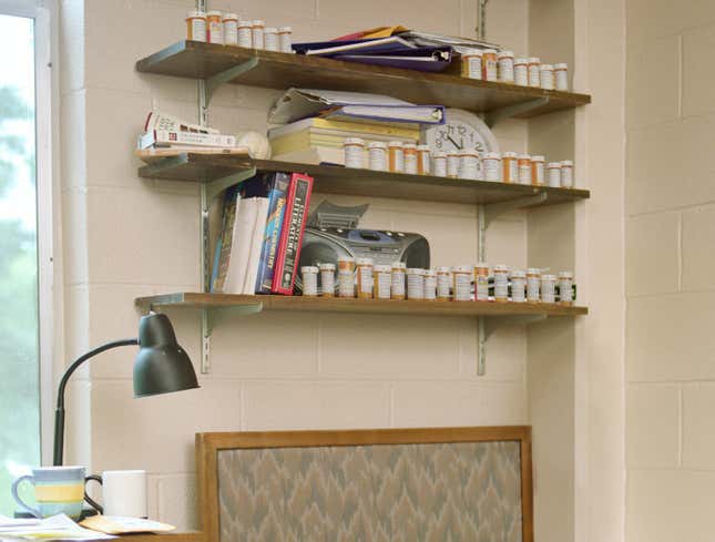 Image for article titled Dorm Room Decorated With Empty Bottles Of Adderall