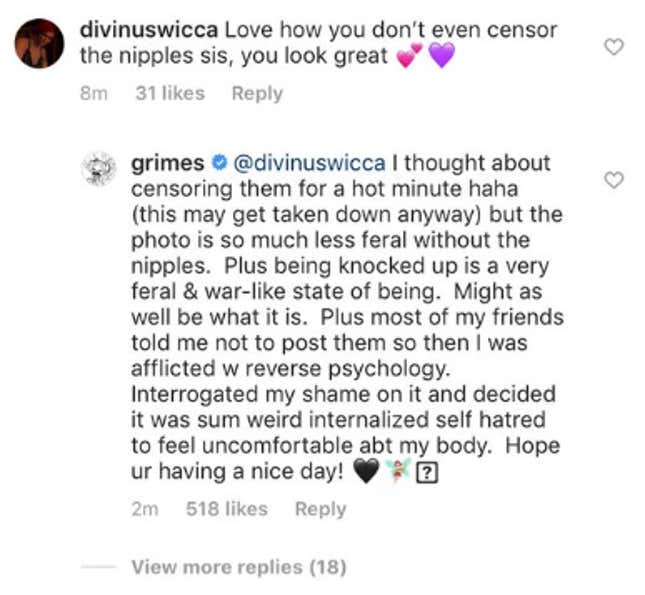 Image for article titled Is Grimes Pregnant and Should We Blog It? (NSFW)