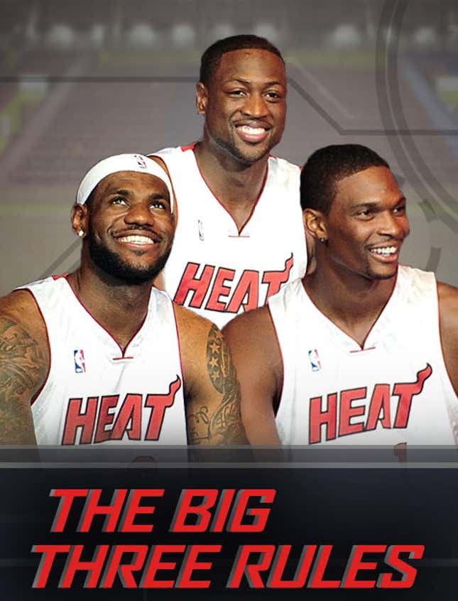 Image for article titled More On Bosh, Wade And LeBron&#39;s New Rules For Basketball
