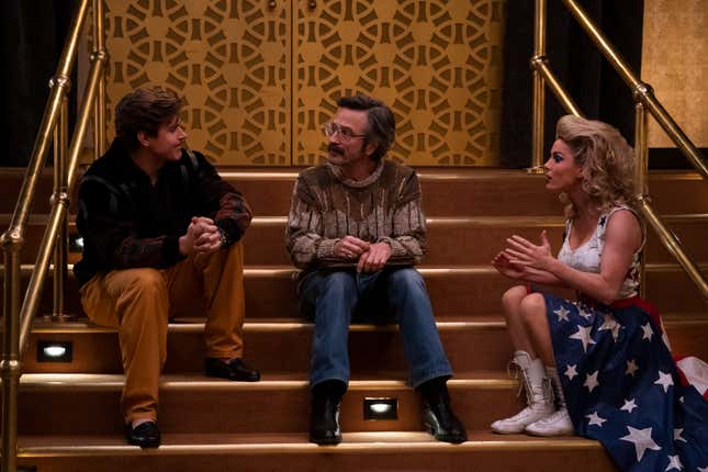 Chris Lowell, Marc Maron, and Betty Gilpin