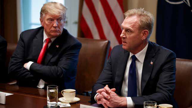 Acting Defense Secretary Patrick Shanahan meets with President Donald Trump and leaders of NATO in Washington on April 2, 2019