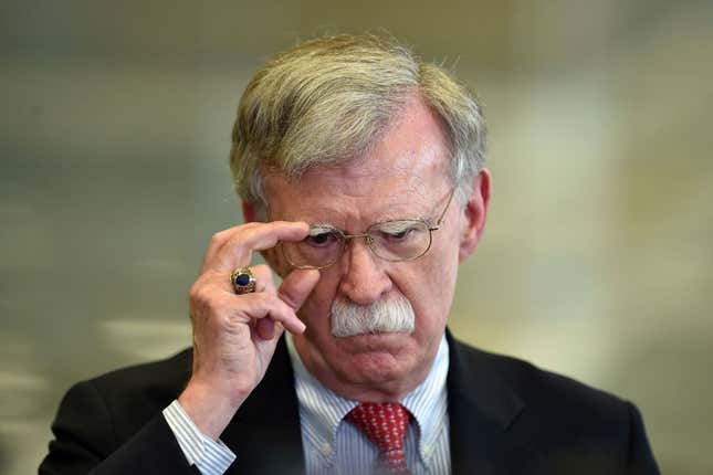 Image for article titled Ex-National Security Adviser John Bolton Can’t Testify, But He Sure Knows How to Promote a Book