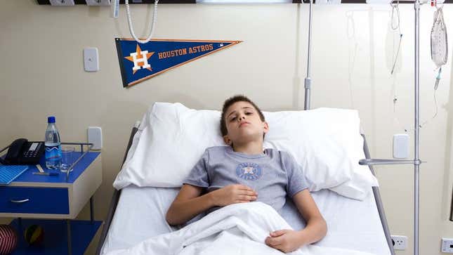 Image for article titled Dying Kid In Houston Holding On Until Astros Develop Player Worth Meeting