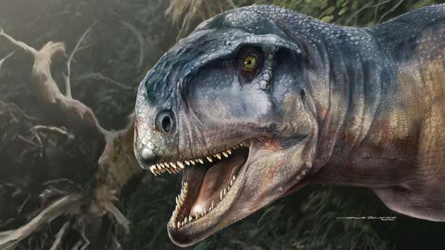Representación de un artista del extinto abelisaurio.
