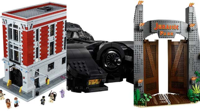 Ghostbusters, Batman, and Jurassic Park are three of the big pop culture brands with Lego sets.