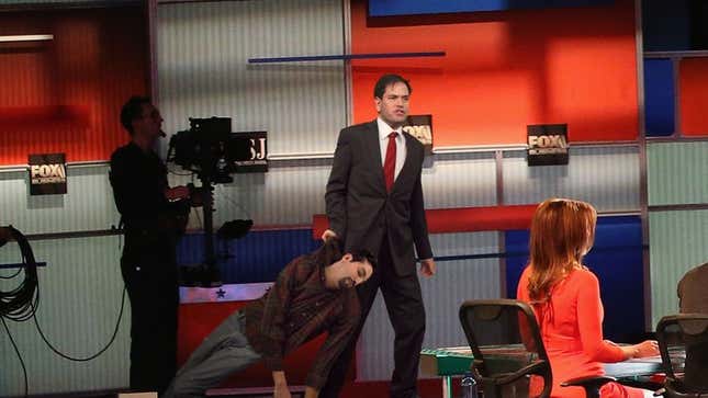 Image for article titled Rubio Refutes Claim He Soft On Immigration By Dragging Undocumented Worker He Knocked Out Cold Onto Stage