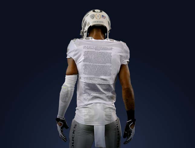 Image for article titled New Oregon Jerseys Display Fine Print Of Nike Contract