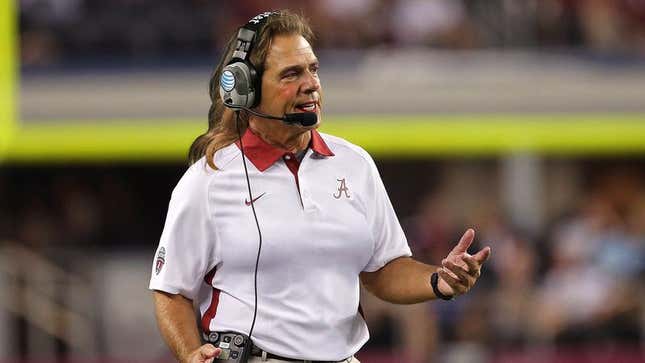Image for article titled Alabama Boosters Under Fire After Paying For Nick Saban’s Sex Change