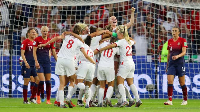 Image for article titled Lucy Bronze&#39;s Stunning Goal Completes England&#39;s Demolition Of Norway