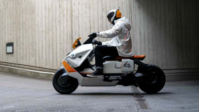 Image for article titled BMW&#39;s Definition CE 04 Electric Scooter Is The Cyberpunk City-Commuter Future We All Need
