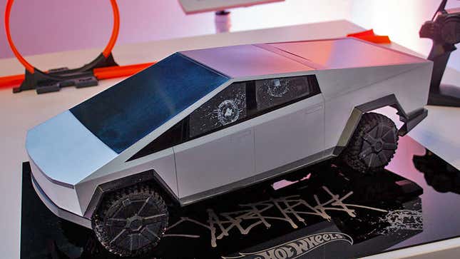The 1:10-scale size Cybertruck.