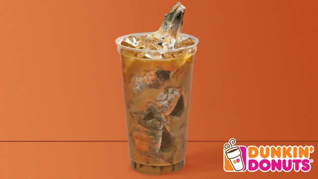 Image for article titled Dunkin’ Donuts Unveils New Seasonal Rotting Jack-O’-Lantern Latte For End Of Fall