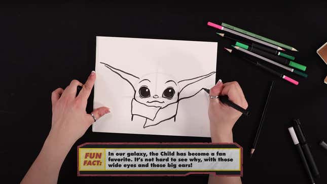 How to draw Baby Yoda (The Child)