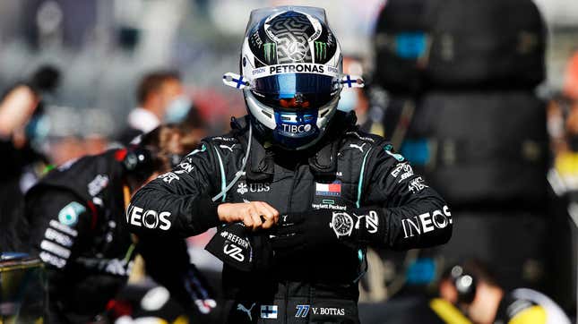 Image for article titled Valtteri Bottas Wins In Russia After Lewis Hamilton Handed Two Time Penalties
