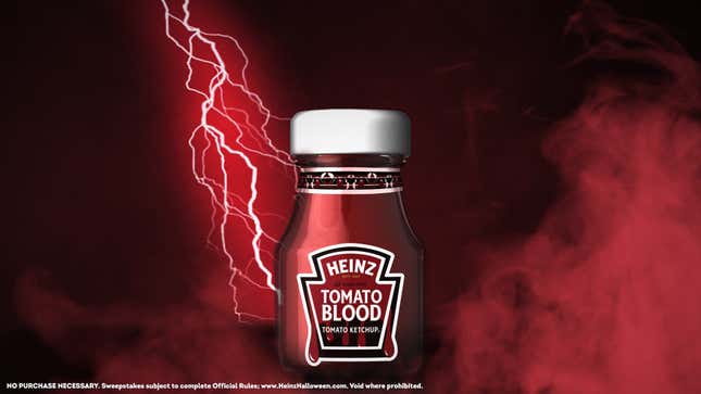 Bottle of Heinz "Tomato Blood" ketchup