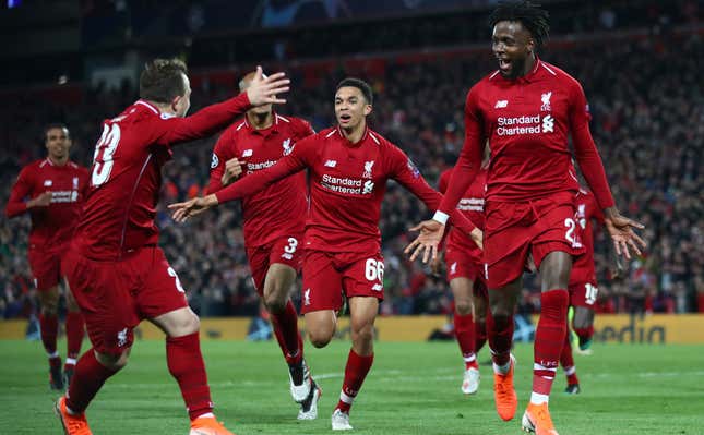 Image for article titled Liverpool Stage Utterly Sensational 4-0 Comeback Over Barcelona To Reach Champions League Final