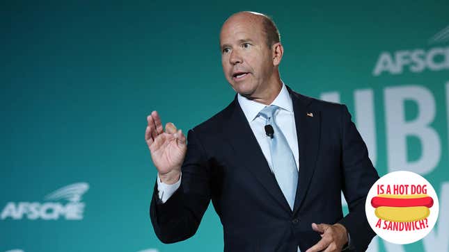 Image for article titled Hey 2020 presidential candidate John Delaney, is a hot dog a sandwich?