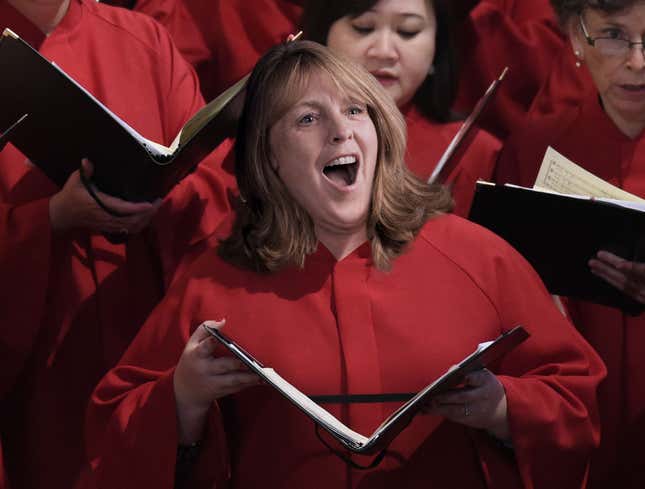 Image for article titled Slightly Overweight Middle-Aged Woman Really Carrying Rest Of Church Choir