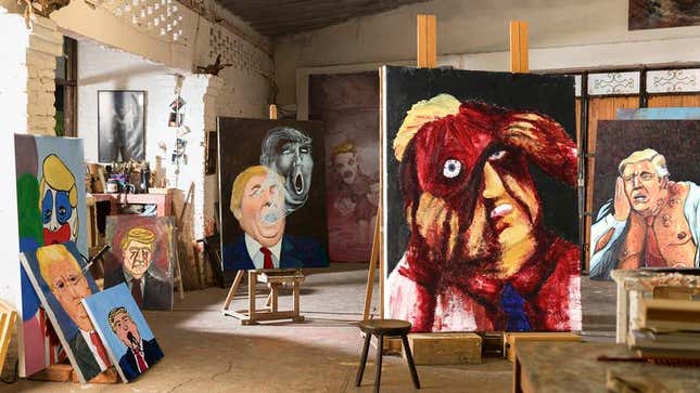 Melania Trump says she can no longer look at her husband without envisioning his skin peeling off and his entrails spilling out of his abdomen, as he depicted himself in numerous paintings.