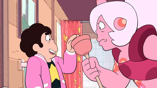 Steven introducing himself to a freshly uncorrupted Gem.