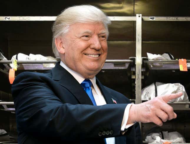Image for article titled Trump Makes Light-Hearted Jokes With Dead Bodies Of Hurricane Victims During Visit To Carolinas