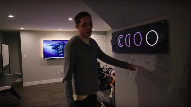 Image for article titled Pete Davidson's Basement Apartment Is a Man Cave Fit for a Teen Boy
