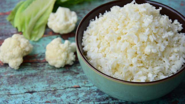a bowl of cauliflower rice