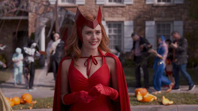 The classic Scarlet Witch costume, before the new one.
