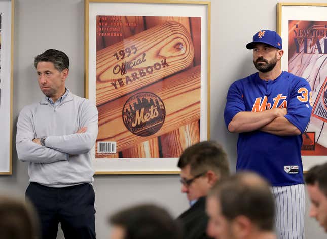 Mets manager, seen at left and also at right.