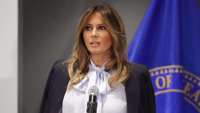 Image for article titled Ingenious Political Analyst Points Out Irony Of Melania Trump Speaking Out Against Cyber Bullying When Her Husband Donald Trump