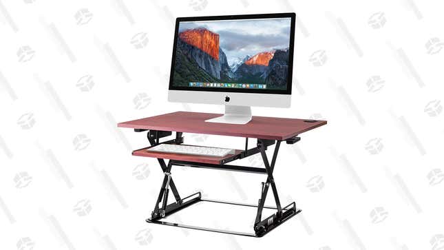 Halter ED-257 Adjustable Standing Desk, Cherry | $56 | Amazon