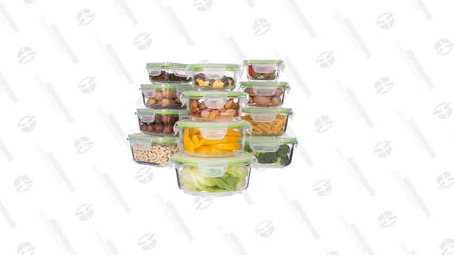   Genicook 24-Piece Glass Food Containers with Lids | $29 | MorningSave 