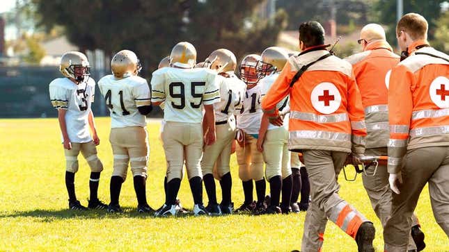 Image for article titled Emergency Crew Rushes To Pull Child Out Of Football Huddle