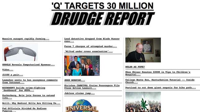 Image for article titled Sources: Hackers Vandalized Drudge Report For Last 15 Years